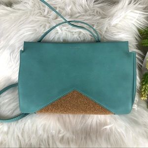 EUC Aqua & Cork Pixie Mood Clutch Shoulder Bag